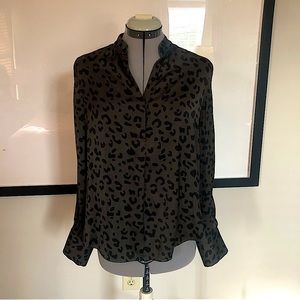 David Lerner Leopard Print Top
